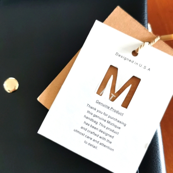 NWT Miztique Crossbody Bag designer collection black and gold multi compartment - Picture 13 of 13